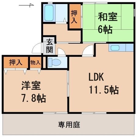 ウインディア鷹匠の物件間取画像